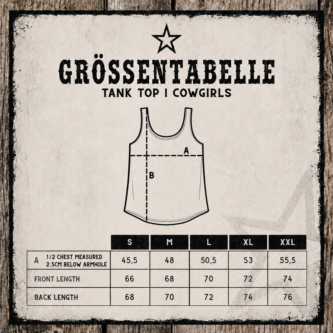 Guide des tailles Débardeur Loose | Girls