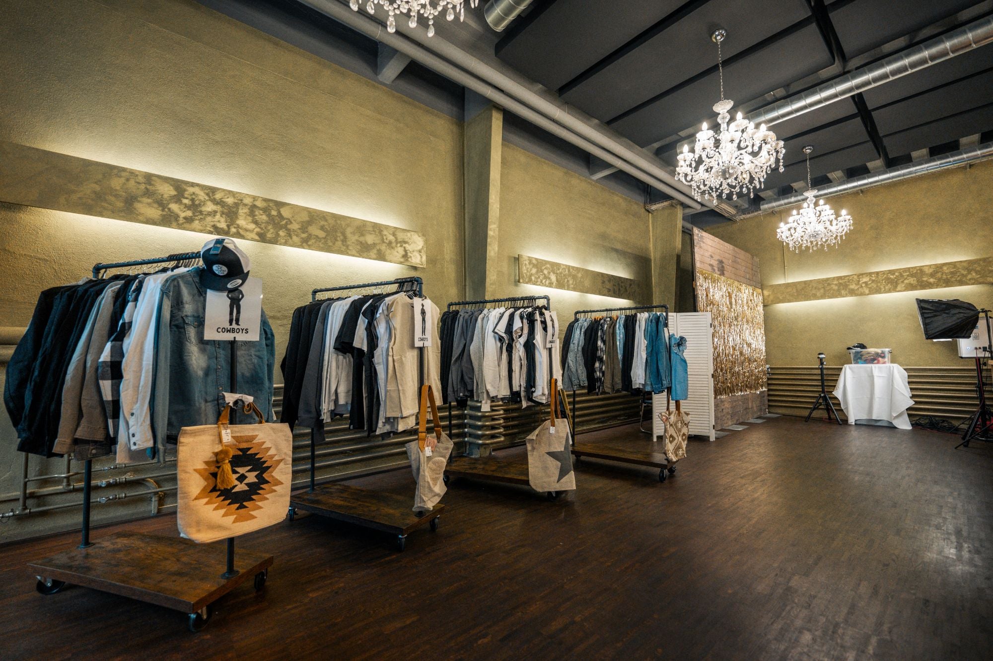 COUNTRY HIGH Shirts und Accessoires im Showroom